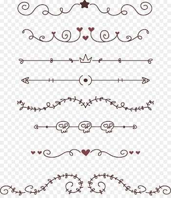 Euclidean vector - Lovely flower rattan skeleton segmentation line 