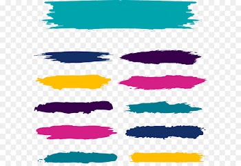 Euclidean vector Paintbrush Palette Watercolor painting - Vector hand-painted watercolor strokes 