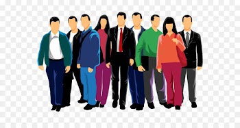 Euclidean vector People Crowd - Vector cartoon characters contour 