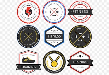 Euclidean vector Physical Fitness Badge - 9 Health Club label vector 