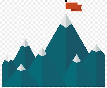 Euclidean vector Plane Goal Illustration - Vector flat mountains 