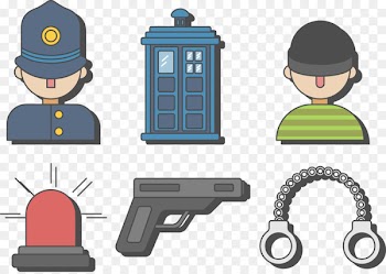 Euclidean vector Police Download - Police and bandit vector 