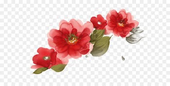 Euclidean vector - Red watercolor flower decoration pattern 