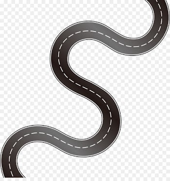 Euclidean vector Road Computer file - Curved road vector material 