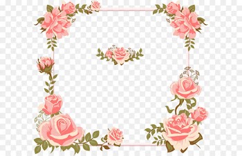 Euclidean vector Rose Flower Pink Icon - Valentine's Day card hand-painted pink rose borders 