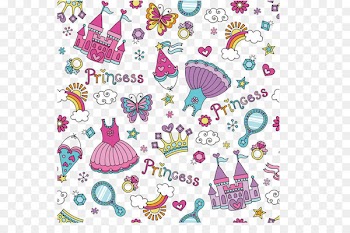 Euclidean vector Royalty-free Clip art - Princess element background vector material 