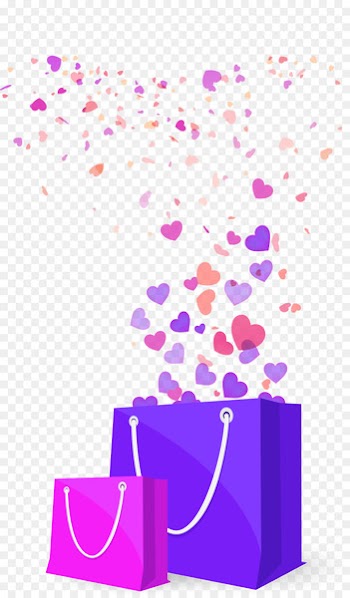 Euclidean vector Shopping Computer file - Vector illustration love floated shopping bag 