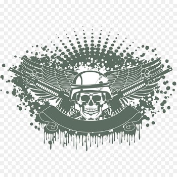 Euclidean vector Symbol Military Skull - Vector skull badge military 