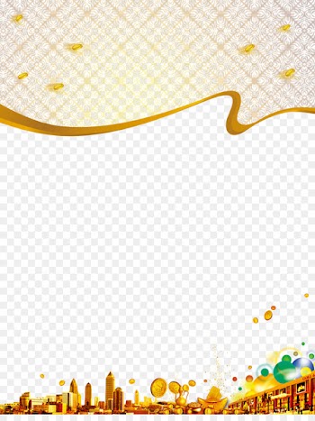 Euclidean vector Three-dimensional space Pattern - Golden City Gold Coins Border Background 