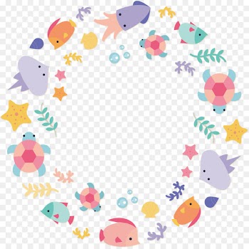 Euclidean vector Under the Sea Animal - Sea animal garland design 