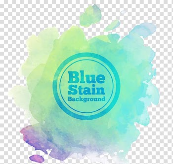 Euclidean Watercolor painting, Blue ink jet transparent background PNG clipart