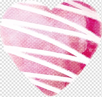 Euclidean Watercolor painting, Pink heart transparent background PNG clipart