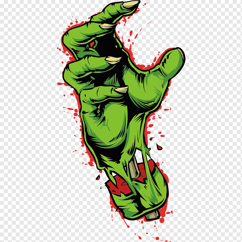 Euclidean Zombie Illustration, Skull Hand Print, green zombie hand illustration, hand, prints, happy Birthday Vector Images png