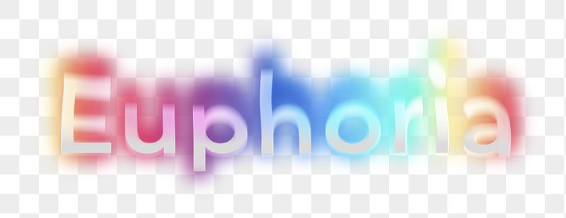 Euphoria png word sticker, neon | Free PNG - rawpixel