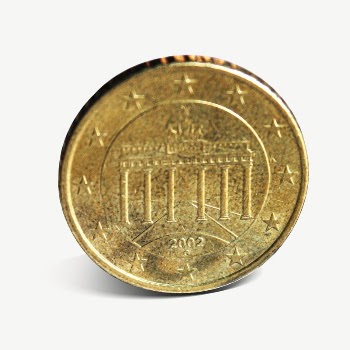 Euro coin, money collage element | Free PSD - rawpixel