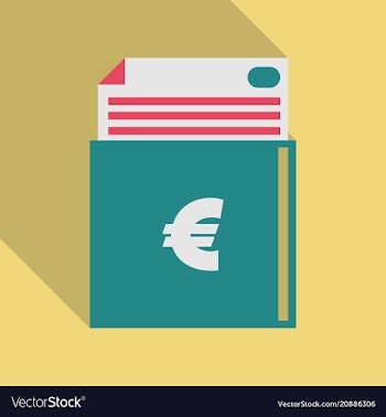 Euro finances icon flat additional versions of vector image