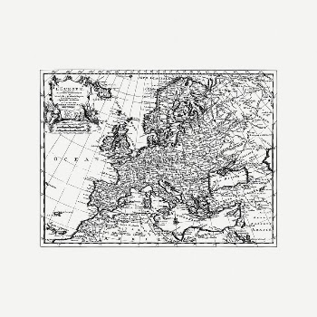 Europe map clipart, vintage illustration | Free PSD Illustration - rawpixel