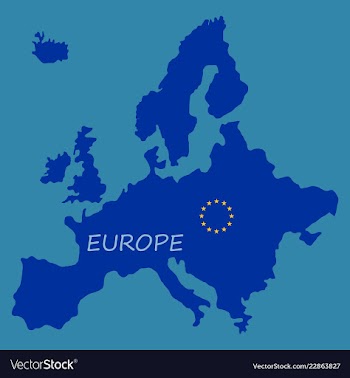 Europe map vector image