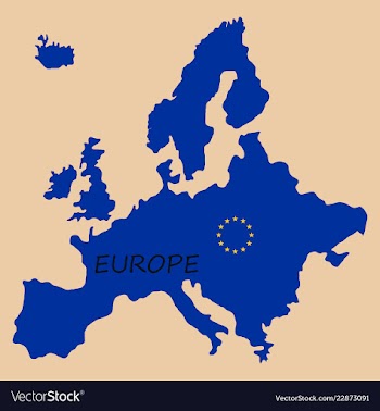 Europe map vector image