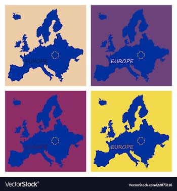 Europe map vector image