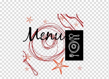 European cuisine Menu Restaurant, color hotel restaurant decoration transparent background PNG clipart