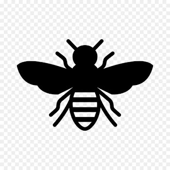 European dark bee Insect Stencil Honey bee - bees 