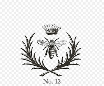 European dark bee Queen bee Clip art - Retro bees 