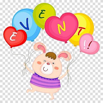 European rabbit Balloon Illustration, Take the balloon of the rabbit transparent background PNG clipart