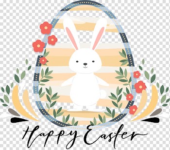 European rabbit, Lovely white bunny transparent background PNG clipart