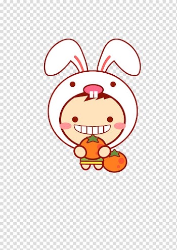 European rabbit, White Rabbit Children transparent background PNG clipart
