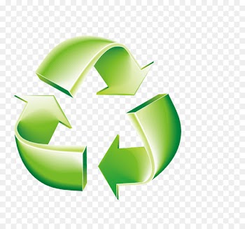 European Week for Waste Reduction Waste management Waste sorting Recycling - Green circle pattern 