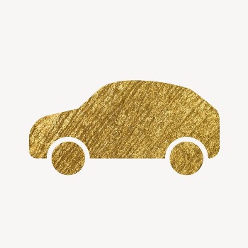 EV car gold icon, glittery | Free Icons - rawpixel