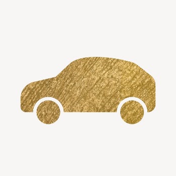 EV car gold icon, glittery | Free Icons - rawpixel