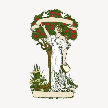 Eve, Christian religion clipart, vintage | Free Vector - rawpixel