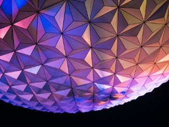 Evening at Epcot, Walt Disney World.
