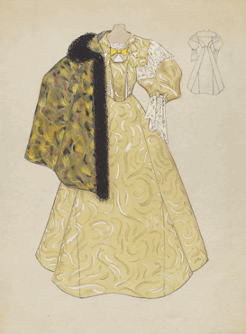 Evening Dress and Cape (c. | Free Photo - rawpixel