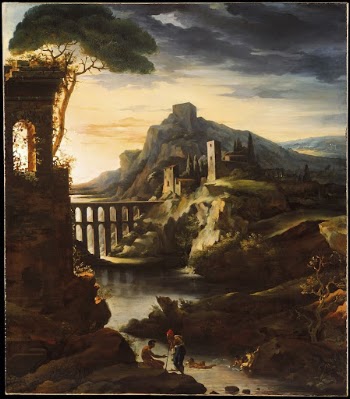Evening: Landscape with an Aqueduct | Free Photo - rawpixel
