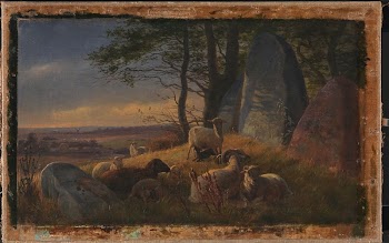 Evening Scene with Sheep on a Mound | Free Photo - rawpixel