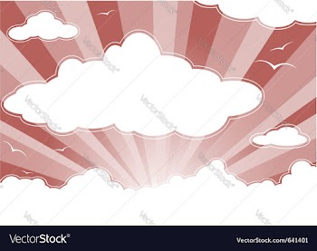 Evening sky vector image