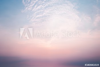 Evening sky with setting sun