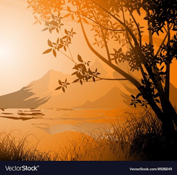 Evening vector image