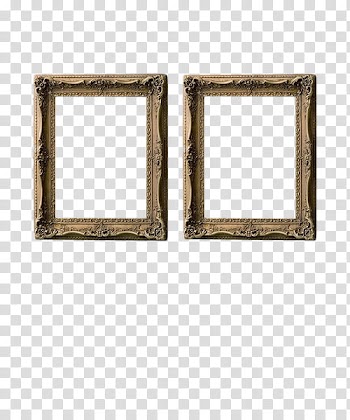 Evenstarss Texture , two rectangular brown frames transparent background PNG clipart