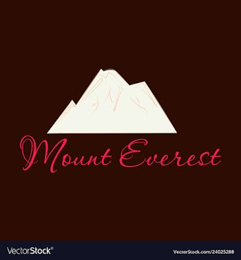 Everest - snowbound himalayas mountain label vector image