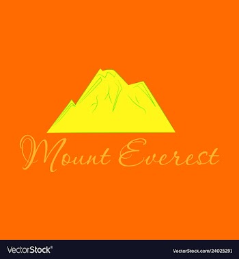 Everest - snowbound himalayas mountain label vector image