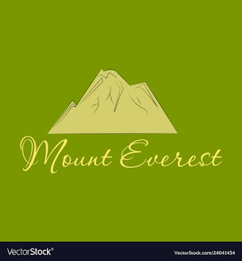 Everest - snowbound himalayas mountain label vector image