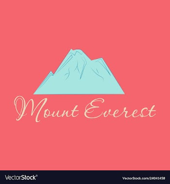 Everest - snowbound himalayas mountain label vector image