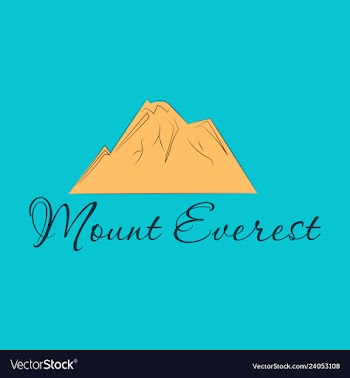 Everest - snowbound himalayas mountain label vector image