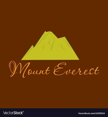 Everest - snowbound himalayas mountain label vector image