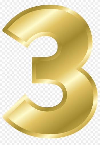 Every Year For The Past Three Years, I Choose Three - Gold Number 3 Png