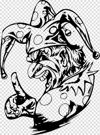Evil clown Drawing Coloring book Joker, clown transparent background PNG clipart